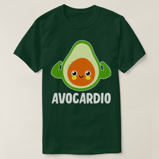 Avocado Avocardio Cute Strong Funny T-Shirt (Design Front)