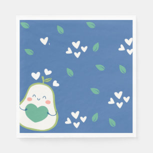Avocado Baby Shower, Baby Boy, Cute Avocado Napkin