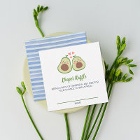 Avocado Baby Shower Diaper Raffle Game Card