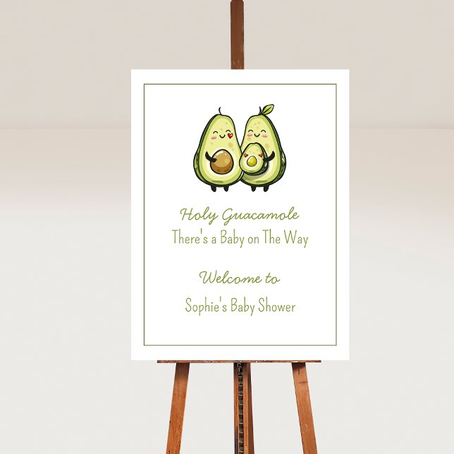 Avocado Baby Shower Welcome Sign (Avocado Baby Shower Party Sign)