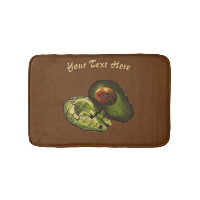 Avocado Bath Mat - Personalisation Option (Front)