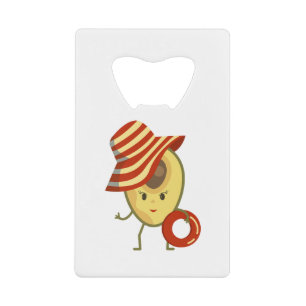 Avocado beach girl with sun hat and swim ring
