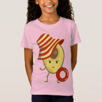 Avocado beach girl with sun hat and swim ring