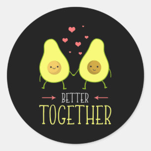 Avocado Better Together Classic Round Sticker