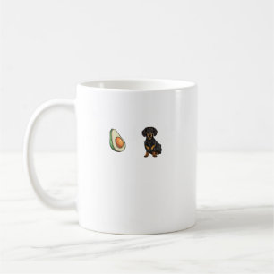 Avocado Black Dachshund Heartbeat Dog Lover. Perfe Coffee Mug