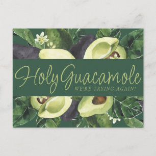 Avocado Blossoms   Punny Rustic New Wedding Date Postcard