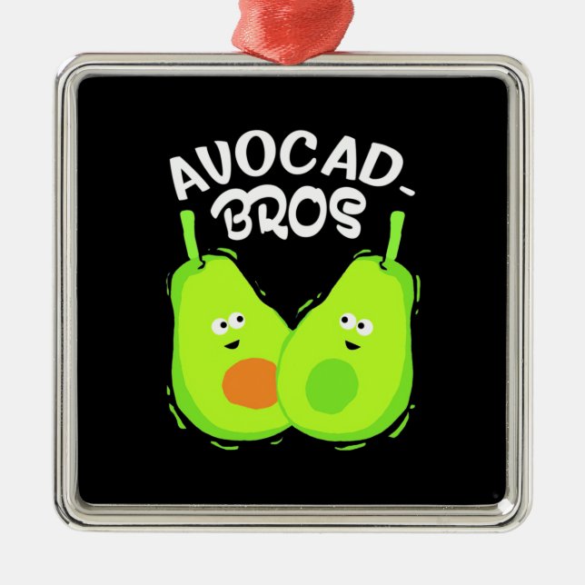 Avocado Brother Metal Tree Decoration (Front)
