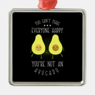 Avocado Can Make Everyone Happy Metal Tree Decoration