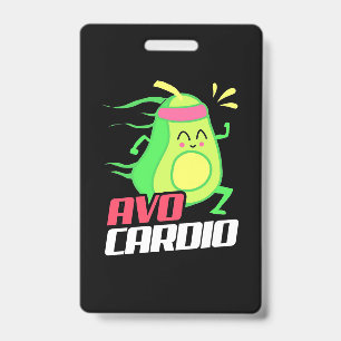 Avocado Cardio Exercise ID Badge