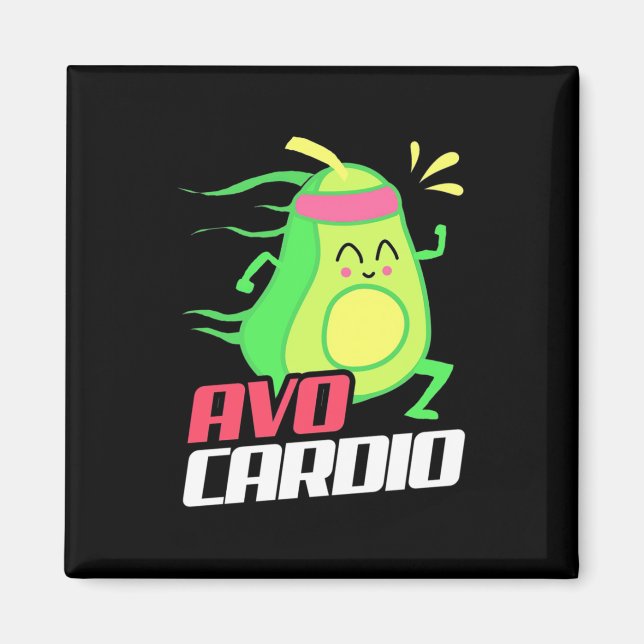 Avocado Cardio Exercise Magnet (Front)