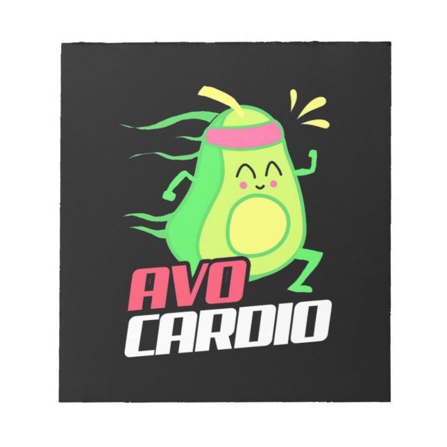 Avocado Cardio Exercise Notepad (Front)