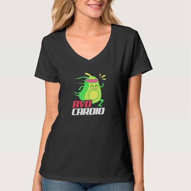 Avocado Cardio Exercise T-Shirt (Front)