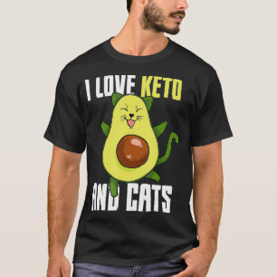 Avocado Cat Cat Lover Keto Diet Avocato T-Shirt