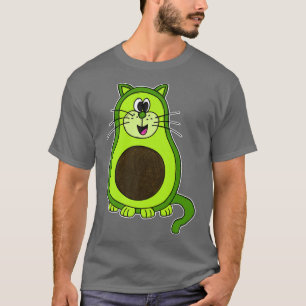 Avocado Cat Healthy Eating Vegan Animal Lovers Cat T-Shirt