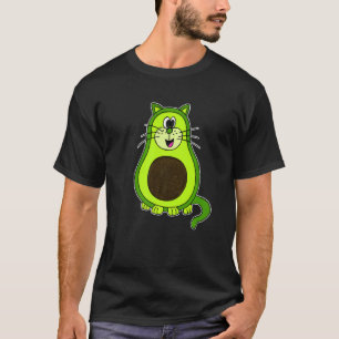 Avocado Cat Healthy Eating Vegan Animal Lovers Cat T-Shirt