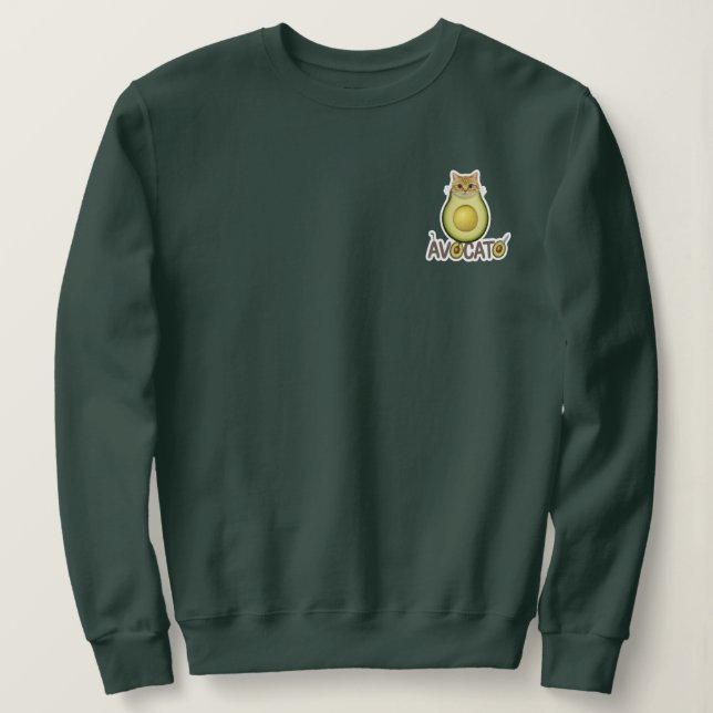 avocado cat kitty sweatshirt (Design Front)