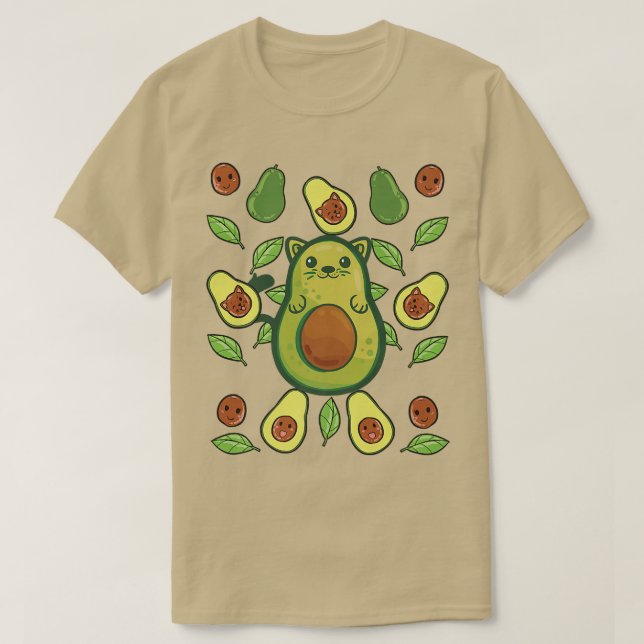 Avocado Cat T-Shirt (Design Front)