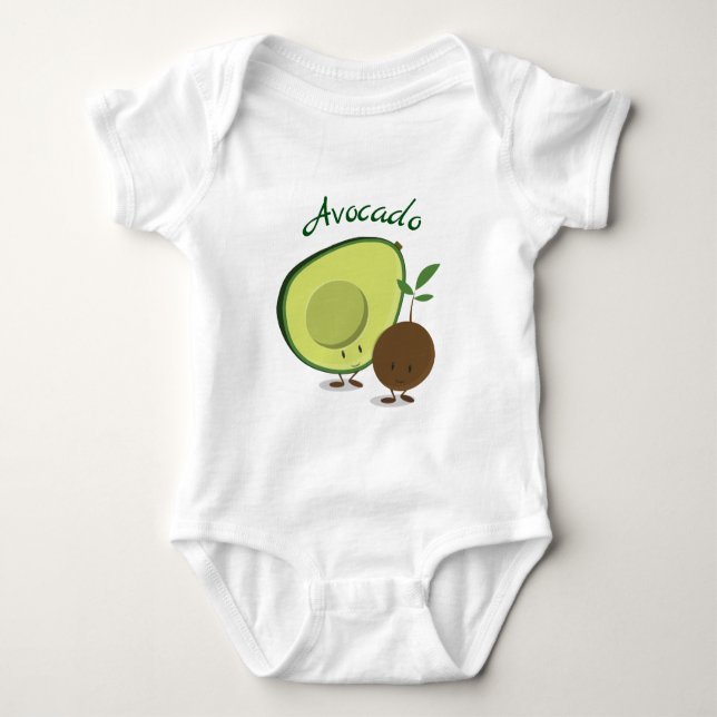 Avocado characters | Baby Bodysuit (Front)