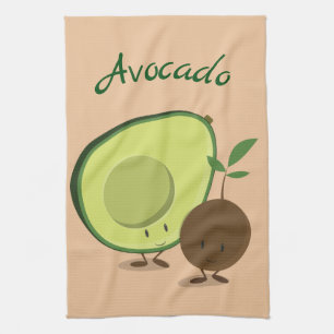 Avocado characters Kitchen Towel