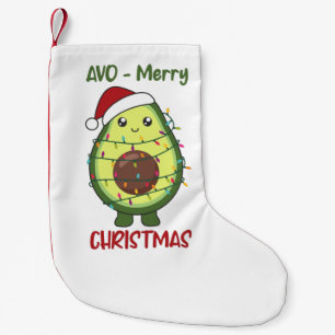 Avocado Christmas Lights Funny Avocados Adult Clot Small Christmas Stocking