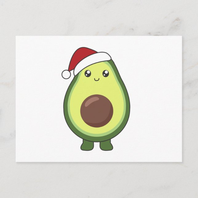 Avocado Christmas Lights Funny Avocados Postcard (Front)