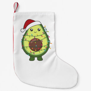 Avocado Christmas Lights Funny Avocados Small Christmas Stocking