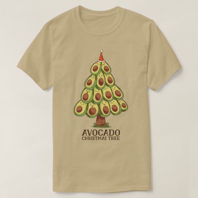 Avocado Christmas Tree 10 T-Shirt (Design Front)