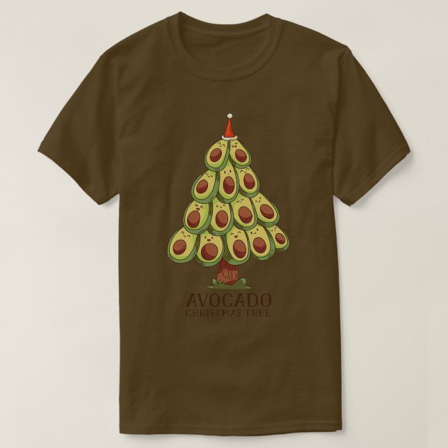 Avocado Christmas Tree 4 T-Shirt (Design Front)