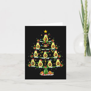 Avocado Christmas Tree Lights Funny Avocado Xmas T Card