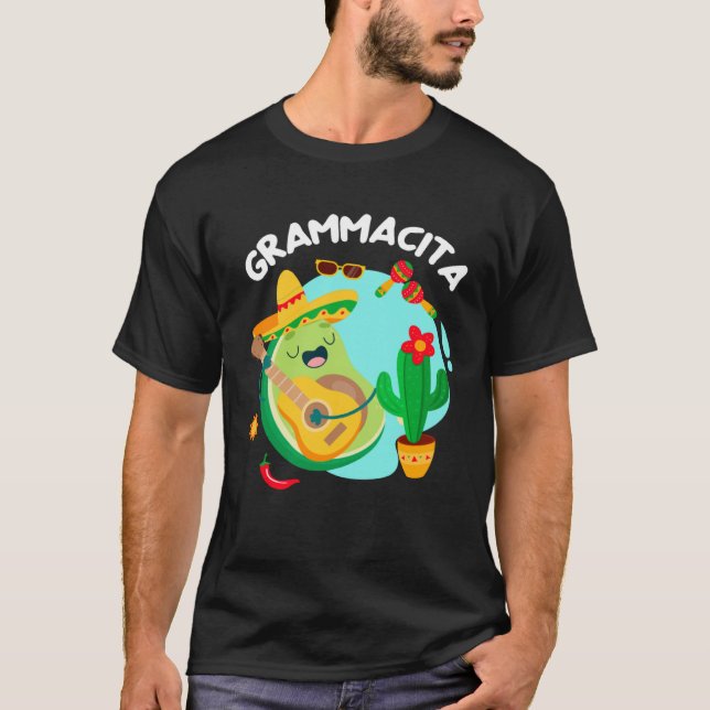 Avocado Cinco De Mayo Grammacita Guacamole Grandma T-Shirt (Front)