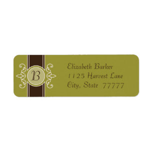 Avocado Classic Harvest Return Address Labels