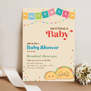 Avocado Colourful Fiesta Taco Bout a Baby Shower Invitation