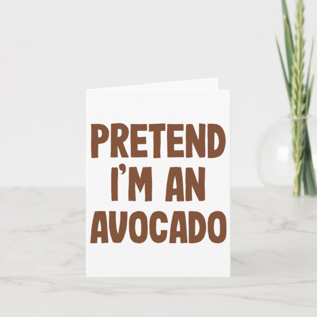 Avocado Costume Halloween  Card (Front)