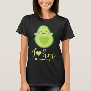Avocado Couple I Love You Partner Valentine's Day T-Shirt