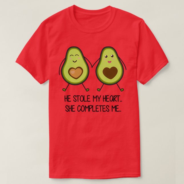 Avocado couple romance meme T-Shirt (Design Front)