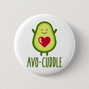 Avocado cuddle 6 cm round badge
