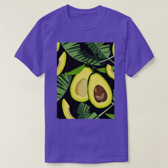 Avocado Custom Floral T-Shirt (Design Front)