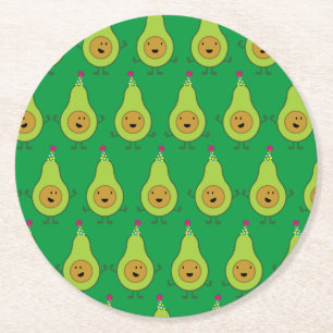 Avocado Cute 1st Birthday Party Coasters