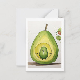 Avocado, cute baby avocado design card