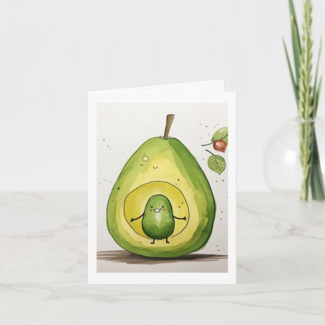 Avocado, cute baby avocado design card (Front)