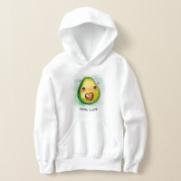 Avocado Cutie with Your Text - Kids Hoodie
