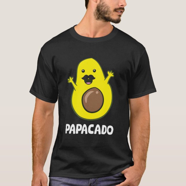 Avocado Dad Vegan Guacamole Avocado Papacado T-Shirt (Front)