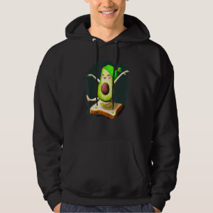 Avocado Dancing on Toast Cute Avocado Bread Foodie Hoodie