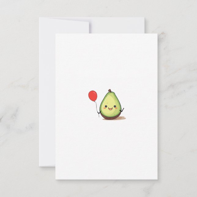 Avocado design, avocado theme thank you card (Front)