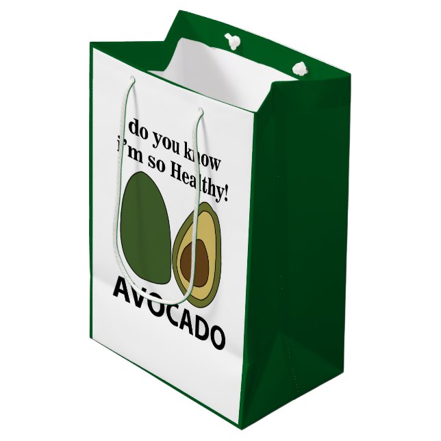 Avocado Do You Know I'm So Healthy Avocado  Medium Gift Bag (Front Angled)