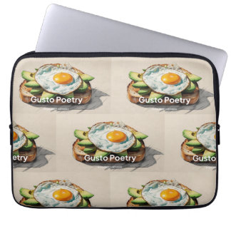 Avocado & Egg Toast Gusto Poetry Laptop Sleeve