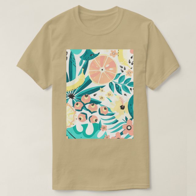 Avocado Exotic Pattern Style T-Shirt (Design Front)