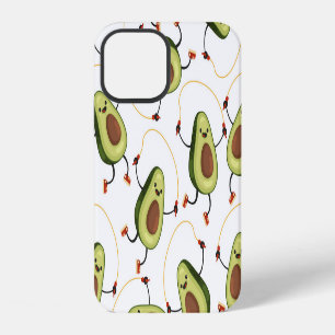 Avocado Fitness: Cute Vintage Pattern iPhone 12 Case