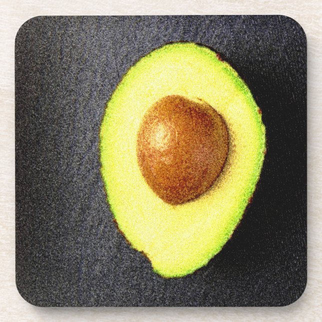 "Avocado Fruit" Cute Photo. Buy Now Coaster (Front)