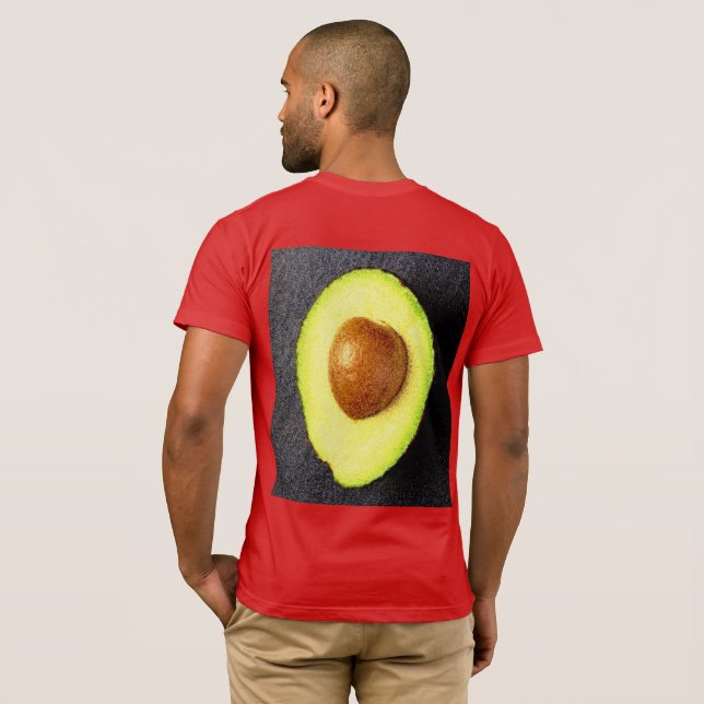 "Avocado Fruit" Cute Photo. Buy Now T-Shirt (Back Full)